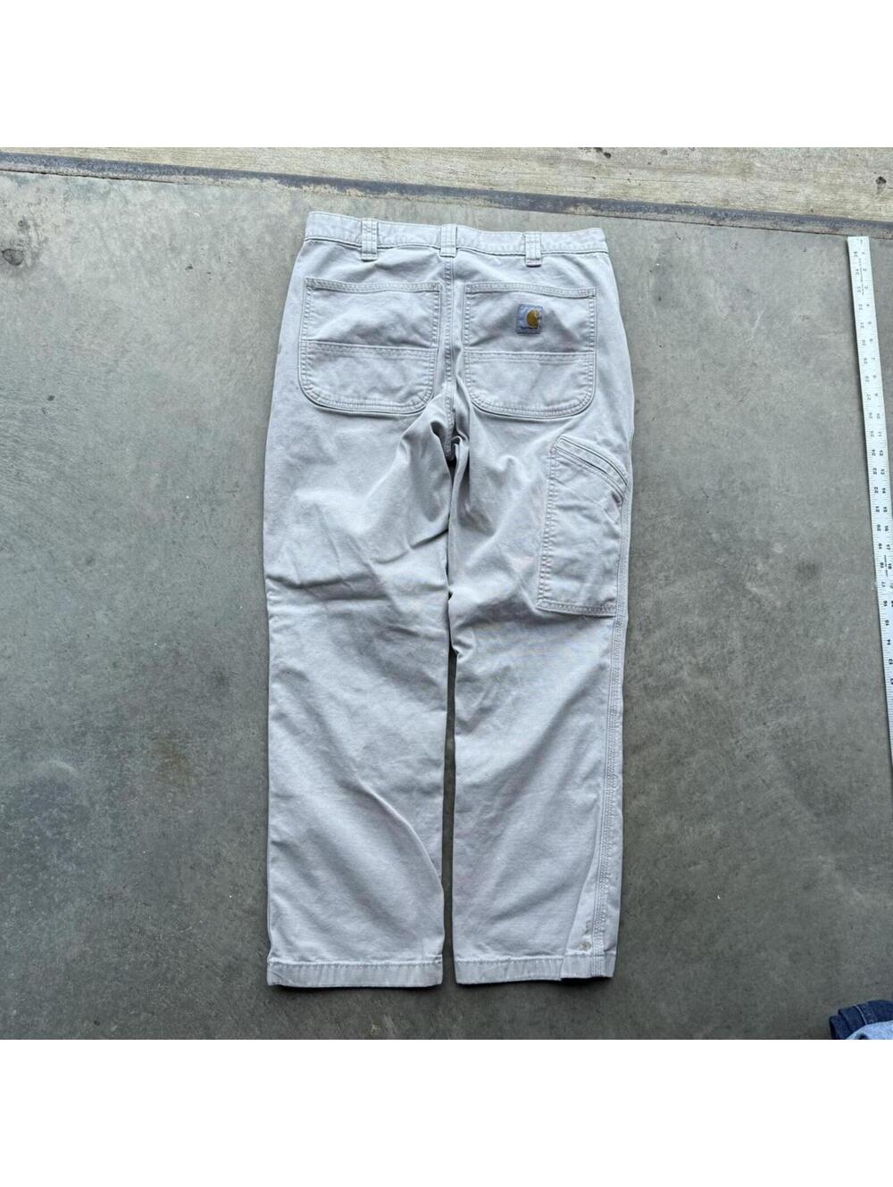 Carhartt cargo pants cream colored size 32 x 30 used